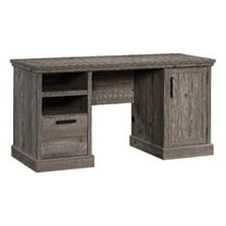 Pemberly Row Engineered Wood Computer Desk in Pebble Pine/Brown