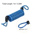 thumbnail image 2 of Uxcell Security Steel Cable 2.5mm x 1m/3.28ft Coated Spring Luggage Lock Wire Rope with Double Loop Blue, 2 of 5