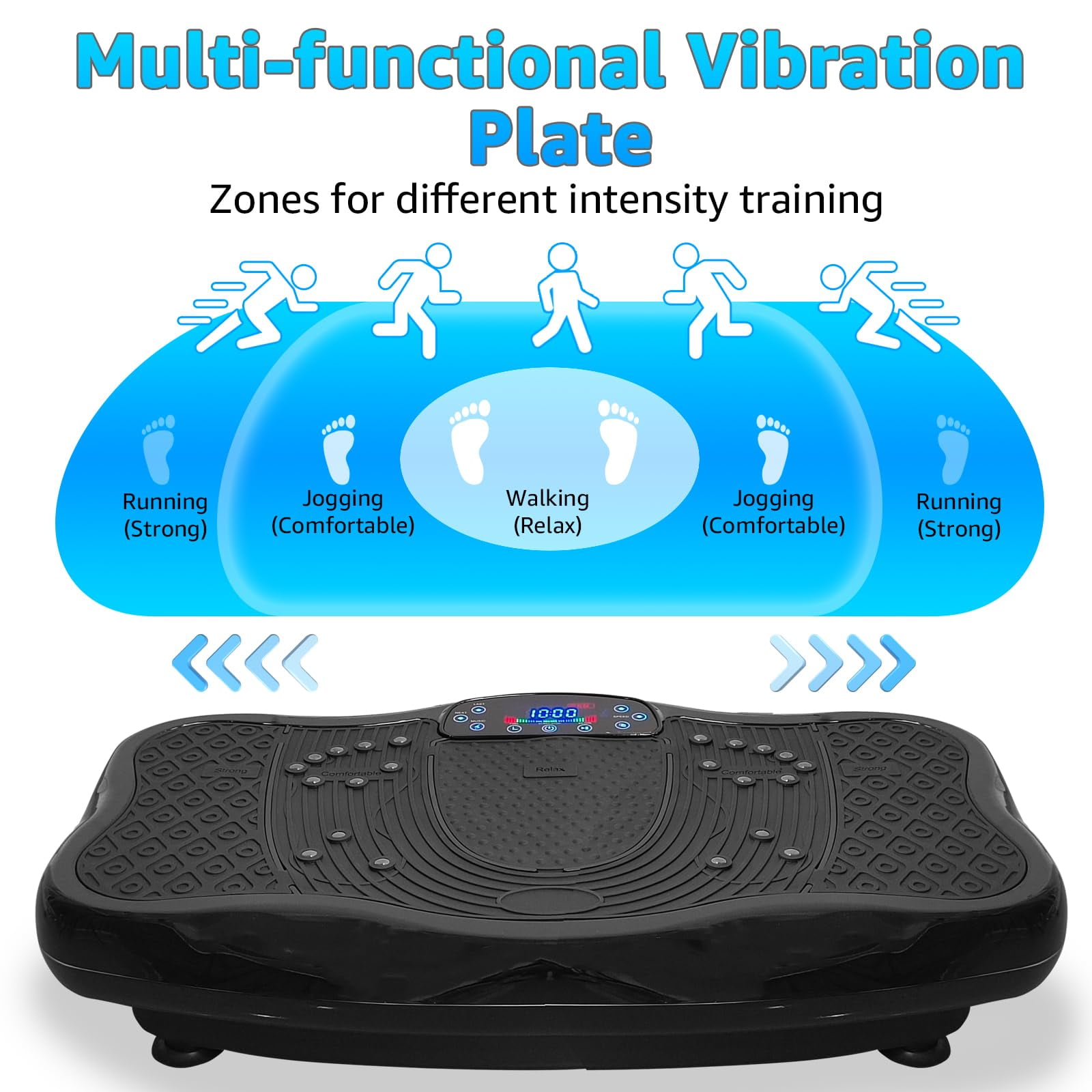 PRIJESSE XXL Vibration Plate Exercise Machine - Whole Body Workout, Resistance Bands, Weight Loss