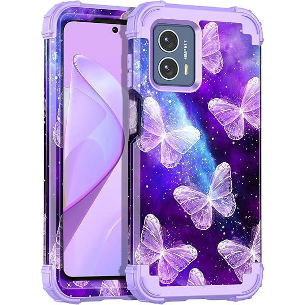 wonima11 Casetego Compatible with Moto G 5G 2023 Case,Three Layer Heavy Duty Shockproof Full Body Rugged Hard PC+Soft TPU Bumper Protective Women Girls Cover Case for Motorola Moto G 5G 2023,Butterfly