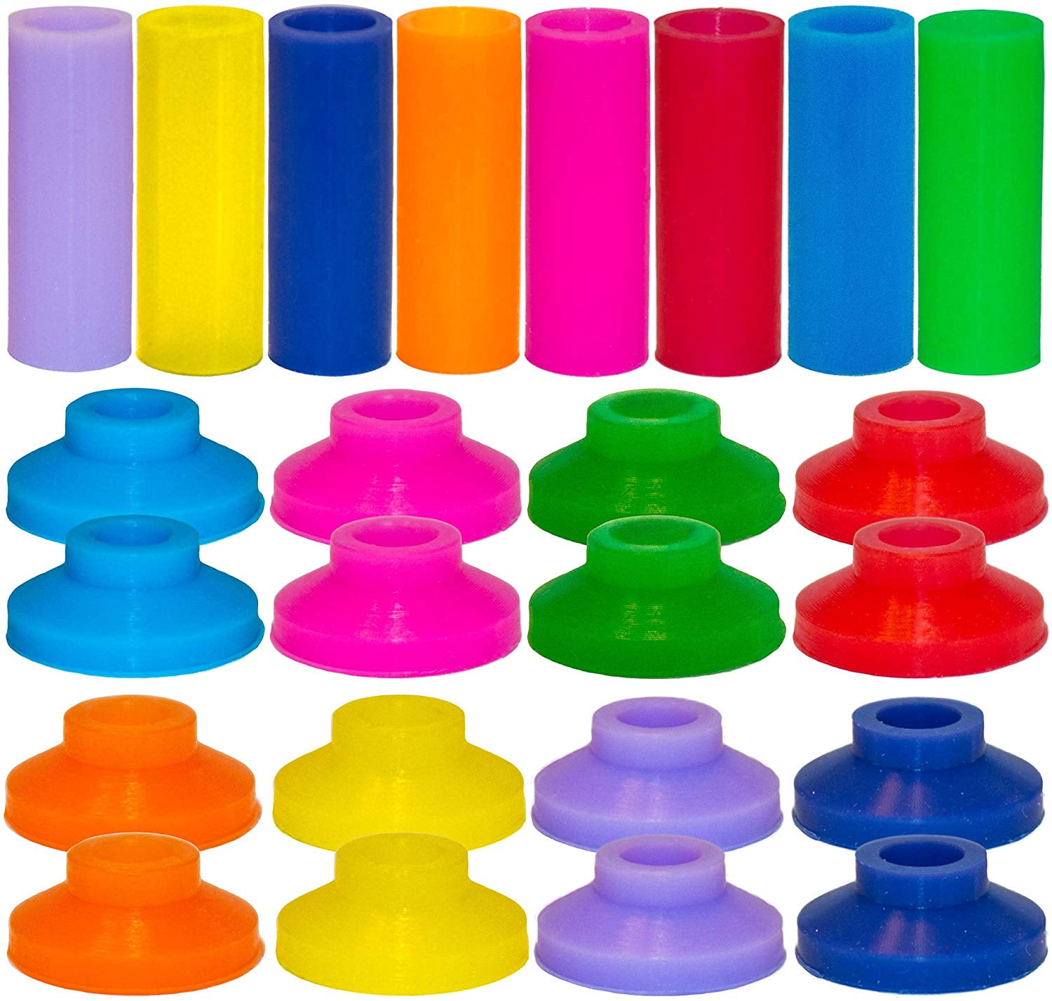 RAINIER Reusable Foodgrade Silicone Rubber Straw Tips and Silencers