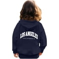 thumbnail image 6 of Vividxx Hoodies For Girls Long Sleeve Letter Print Hooded Sweatshirts Kids Soft Zip Up Hoodie With Pocket Classic 4-5 Years, 6 of 7