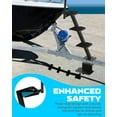 thumbnail image 2 of Yiwa Heavy Duty Boat Trailer Tongue Steps, Universal Ladder with Handrail, Non-Slip Safety Access Step and Adjustable Bracket, Fits Bass Boats and Pontoon Trailers, 400 LB Capacity, 2 of 8