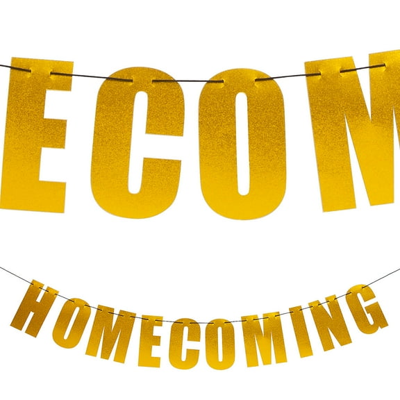 Gold Glitter Homecoming Banner
