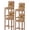 Yellow Brown, variant on Western Texas Star Vintage Bar Stool Covers Set of 4, Retro Farmhouse Yellow Brown Wooden Stretch Bar Chair Covers with Backs, Removable Pub Counter Height Chair Cover for Kitchen Dining Room Cafe
