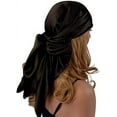 thumbnail image 6 of AWAYTR 35” Large Satin Square Head Scarf - 2Pcs Silk Floral Head Scarves Women Hair Scarves Hair Bandanas, 6 of 13