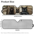 thumbnail image 6 of Uorisanigo Upgrade Windshield Sun Shade for Wrangler, Compass, Gladiator & Renegade, Foldable Funny Black Cat Print Windshield Sun Visor Front Window Sunshade Blocks UV Rays, 6 of 7