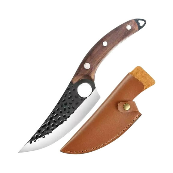 Forged Sharp Cutting Knife, Heavy-Duty Butcher Knife for Cattle, Sheep & Pork, Meat Chopping & Slaughtering Knife