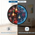 thumbnail image 5 of Voice Activated Clock with Glow Light 12 Inch Large Silent Wall Clock Battery Operated for Home Decor Light Bulbs and Maple Leaves, 5 of 8