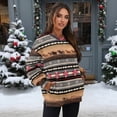 thumbnail image 2 of SCRAWLGOD American Tribal Horse Print Gray Womens Round Neck Sweatshirts with Pockets Long Sleeve Trendy Pullover Casual Soft Drop Shoulder Loose Fit Tops Fall Clothes, XXL, 2 of 7