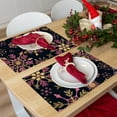 thumbnail image 5 of Christmas Placemats Set of 4, Snowflake Table Mats for Dining Table Holiday Decor, Heat Resistant Kitchen Table Setting for Party(B), 5 of 5