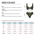 thumbnail image 4 of Kdxio Green Branch Olive Print Women's 2 Piece High Waisted Wrap Spaghetti Strap Summer Swimsuit Bikini Set-X-Large, 4 of 7
