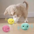 thumbnail image 2 of Juguetes inteligentes para gatos, pelota interactiva de peluche, juguete eléctrico de entrenamiento con hierba gatera, juguete con sonido táctil para mascotas, juguete con chirrido, pelota para gato, 2 of 5