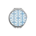 thumbnail image 1 of Miroir Compact à Motif Décoratif Talavera Bleu, Verre de Poche Portable, 1 of 3