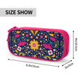 thumbnail image 3 of Uemuo Cinco De Mayo Floral Printed Pencil Pen Case, Portable Pencil Pouch with Zipper, Compact Stationery Bag Makeup Bag, Pencil Bag for Home Office, 3 of 9