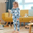thumbnail image 5 of Dailycode Cotton Pajama Set Snug Fit Long Sleeve Top and Pants for 18M-8Y Sleeping Cat Faces, 5 of 7