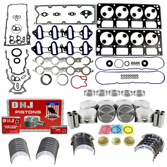 DNJ EK3167A Engine Rebuild Kit Fits Cars & Trucks 2001 Chevrolet GMC Sierra 1500 Silverado 1500 Suburban 1500 Tahoe Yukon Yukon XL 1500 5.3L OHV V8 16V 325cid LM4 LM7 VIN T