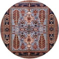 thumbnail image 1 of Ahgly Tapis Rond Lavable en Machine Intérieur Industriel Moderne Rose Brun, 3 Pieds Rond, 1 of 7