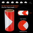 thumbnail image 3 of Uxcell Reflective Tape, 8" x 10 Ft Waterproof Safety Tape for Trailers, Red White, 3 of 6