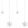 thumbnail image 4 of Northlight LED Star and Snowflake Curtain Christmas Lights - Multicolor - 4.75' Clear Wire - 250ct, 4 of 5