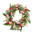 thumbnail image 3 of EWASWON Spring Wreath for Front Door Artificial Floral Wreath Faux Tulip Wreath 13.8 Inch Outdoor Indoor Porch Decor, 3 of 7