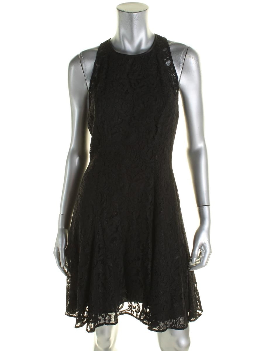Ralph Lauren - Ralph Lauren Womens Black Lace Sleeveless Jewel Neck ...