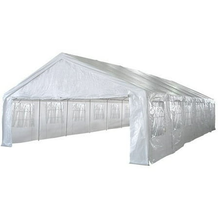 Limited Parts - Tent Huge 20' x 40' - Party Shelter Canopy Pavillion Gazebo Outdoor Wedding Reception Family Reunion Carport Business Promotion White Color - 1 Year Limited Parts Warranty