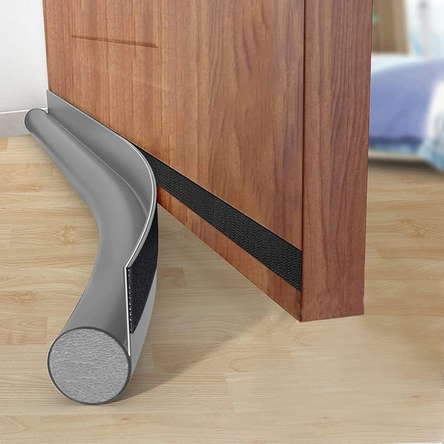 Protector y Guardapolvo para Puerta, Tira de Sellado Autoadhesiva con , Tope para Puerta de Bajo Puerta, Diseño Unilateral, Sellador Resistente Al Agua, Al Polvo y a Los Insectos