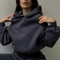 thumbnail image 4 of Conjunto de 2 Piezas para Mujer: Sudadera con Capucha de Gran Tamaño, Pantalones Deportivos Y2K, Ropa de Otoño Gris XXXL, 4 of 6
