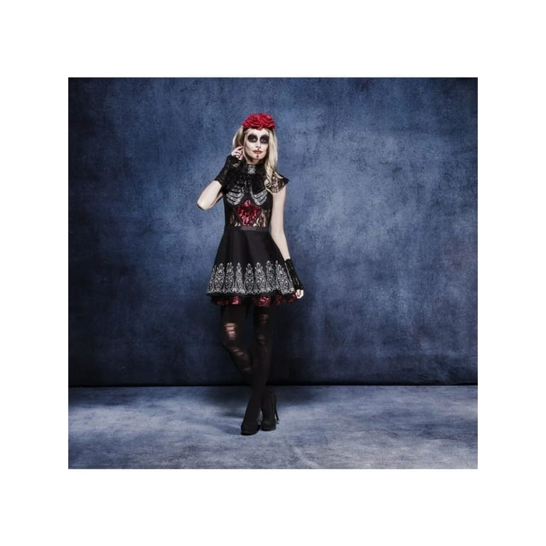 Fever Day Of The Dead Costume Adult Black Fever Day Of The Dead Costume Adult Black