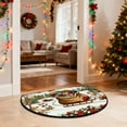 thumbnail image 6 of Mecorevxz Christmas Decorations,Half Round Doormat Non Slip Indoor Outdoor Entrance Semi Circle Area Rug Washable Half Moon Rug Front Floor Mat for Christmas Decor（C）, 6 of 7