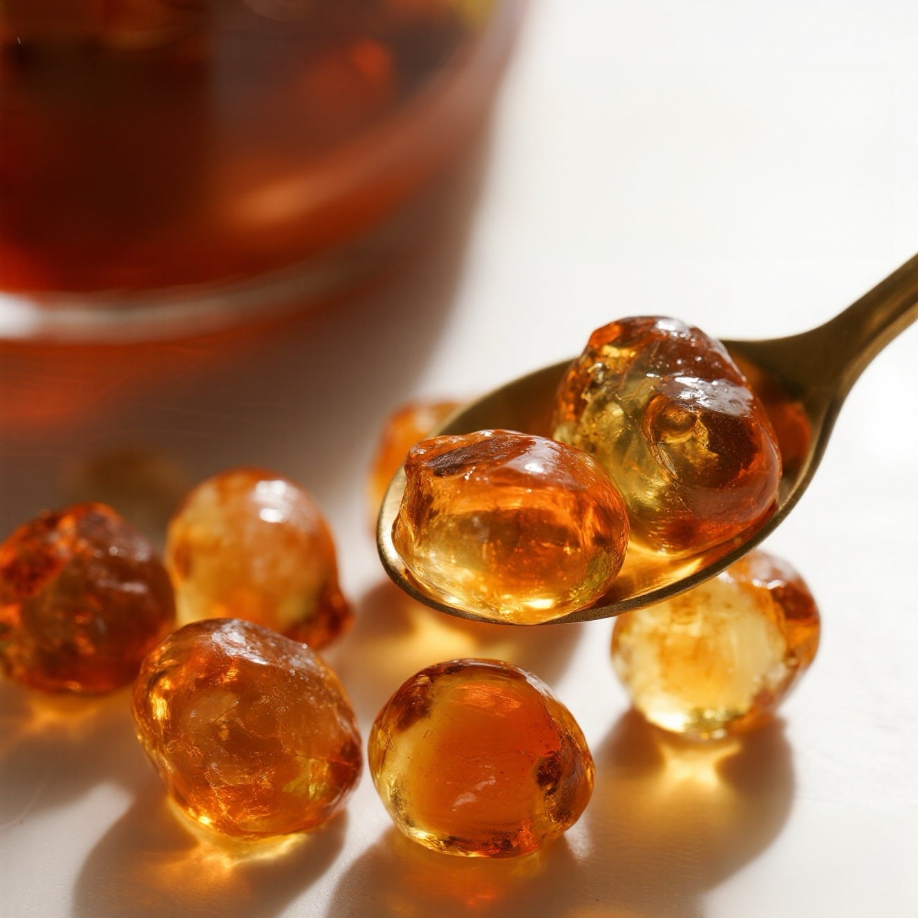 Royal Seafood USA Natural Peach Gum jelly 450g Rich in collagen, No Additives, Desserts, Premium Tao Jiao
