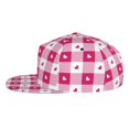 thumbnail image 3 of Haiem Plaid Heart Classic Snapback Cap Flat Bill Hat Baseball Cap Adjustable Size Cotton Dad Hat, 3 of 9
