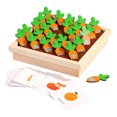 Ckraxd Wooden Pull Radish Toy for Early English Learning Educational Memory Game with Alphabet