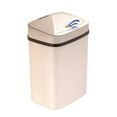 thumbnail image 2 of Nine Stars Automatic Bathroom Trash Can, 3 Gallon Plastic Motion Sensor Garbage Bin with Soft Close Lid, Cream, 2 of 7