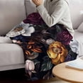 thumbnail image 3 of Seasonal Botanical Blooms Blanket Soft Cozy Warm Throw Blanket for Couch, Plush Fuzzy Flannel Fleece Blankets for Sofa, Vintage Floral Spring Bed Blankets Lightweight Gifts for Women, 50"x80", 3 of 9