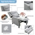 thumbnail image 4 of HOMCOM Reclining Manual Sofa Chair with 135 Degree Pushback, and Retractable Footrest, Grey, 4 of 9