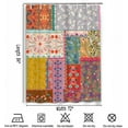 thumbnail image 3 of Boho Patchwork Shower Curtains for Bathroom Bohemian Style Stitching Colorful Floral Vintage Retro Shower Curtains Bathtubs Waterproof Fabric Curtain Set Decor with 12 Hooks 72x84 Inches, 3 of 5