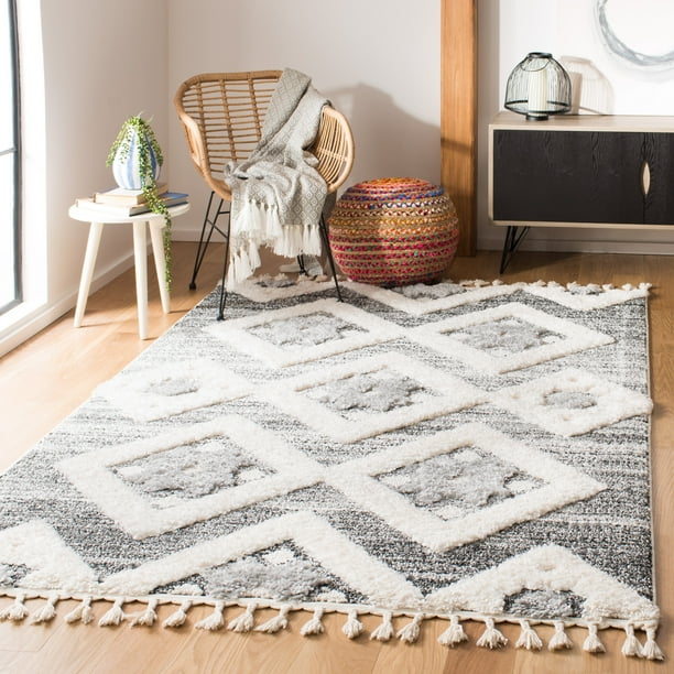 Safavieh Moroccan Tassel Shag Dawson Moroccan Geometric Area Rug