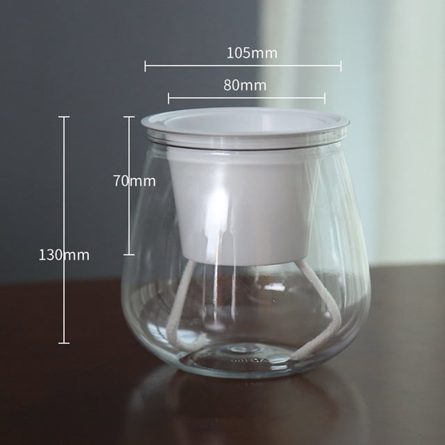 Transparent Self-Watering Plant Flower Pot PP Resin Planter Home Garden Decor