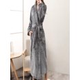 thumbnail image 2 of Gifts for Women Robe for Women Fleece Loungewear Oversized Warm Women's Robes Bath Womens Bathrobe Grey, 2 of 6