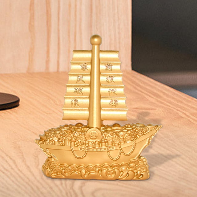 Escultura decorativa de dorado, estatuilla de Feng Shui, estatua china para escritorio, centro de mesa, estantería, restaurante, chimenea