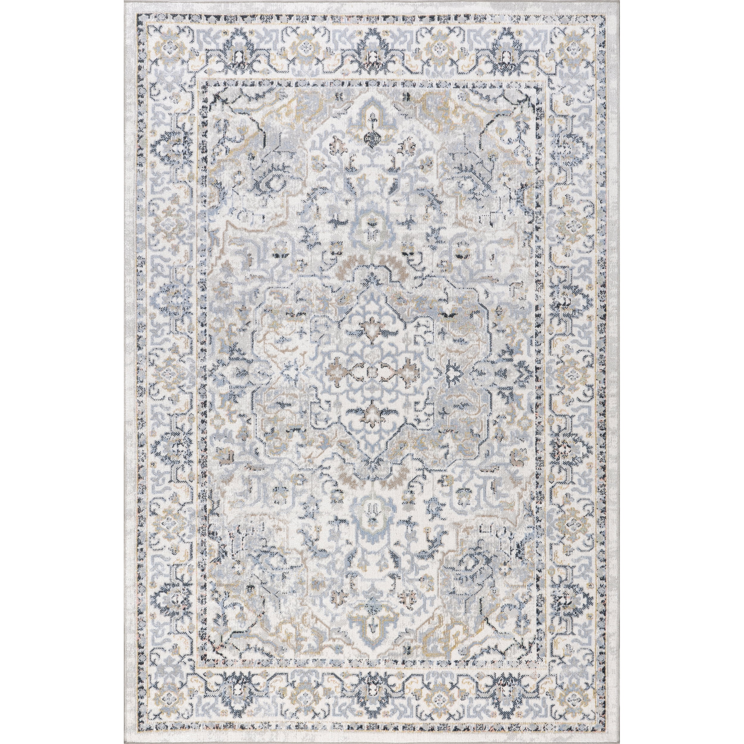 nuLOOM Cady Machine Washable Transitional Area Rug, 6' 7" x 9', Blue