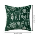 thumbnail image 2 of Fundas de color verde Fundas jacquard sintéticas Fundas decorativas suaves para sofás y camas de sofá para el hogar en invierno y durante las vacaciones, 2 of 7