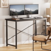 EDX Modern 55 in Simple Computer Desk with Storage Bag and Iron Hook, Black
