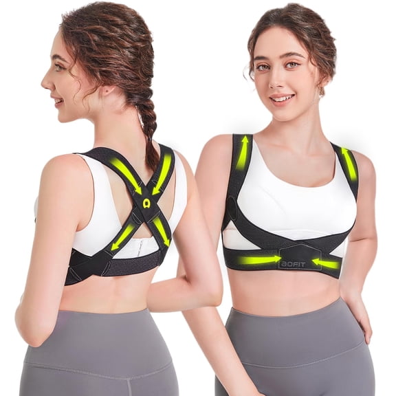 GKTG Posture Corrector for Women with X-Shaped Biomechanical Design, Comfort Fit Back Brace