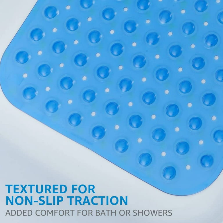 ComfiLife Bath Mat for Bathroom Tub and Shower – Non Slip Extra Large  Bathtub Mat with Drain Holes & Suction Cups – Machine Washable Grip Rubber  Mats