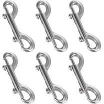 6 Pcs Zinc Alloy Double Metal Clips,Happon Double Ended Bolt Snaps Hooks,Heavy Duty Trigger Snap for Dogs Leashes/Water Bucket/Horse Feed/Hammocks