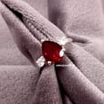 thumbnail image 2 of Red Ruby Ring, Cushion Cut Ruby, Stacker Ring, 925 Sterling Silver, Purpose Ring, Ruby Ring, Cluster Ring, Statement Ring, Engagement Ring, 2 of 2