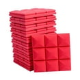 thumbnail image 3 of 12x paneles acústicos, paneles de espuma insonorizados de 12 "x 12" x 2 "para paredes, paneles de espuma acústica autoadhesivos para oficina, juegos y Rojo, 3 of 9